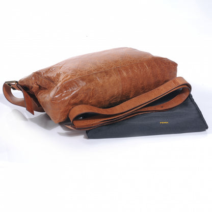 Fendi Goatskin Whipstitch Large Convertible Baguette Camel 9 of 9
