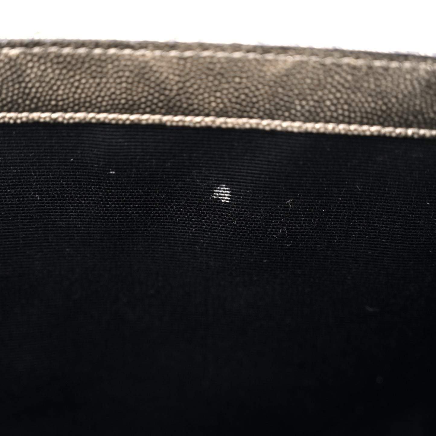 Metallic Grain De Poudre Textured Mixed Matelasse Triquilt Medium Monogram Satchel Piombo