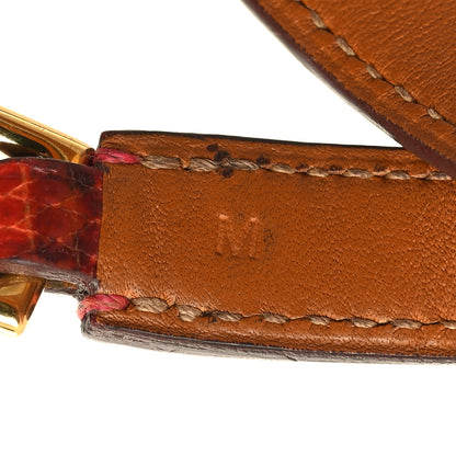 Hermes Lizard Rivale Double Tour Bracelet M Sanguine 6 of 7