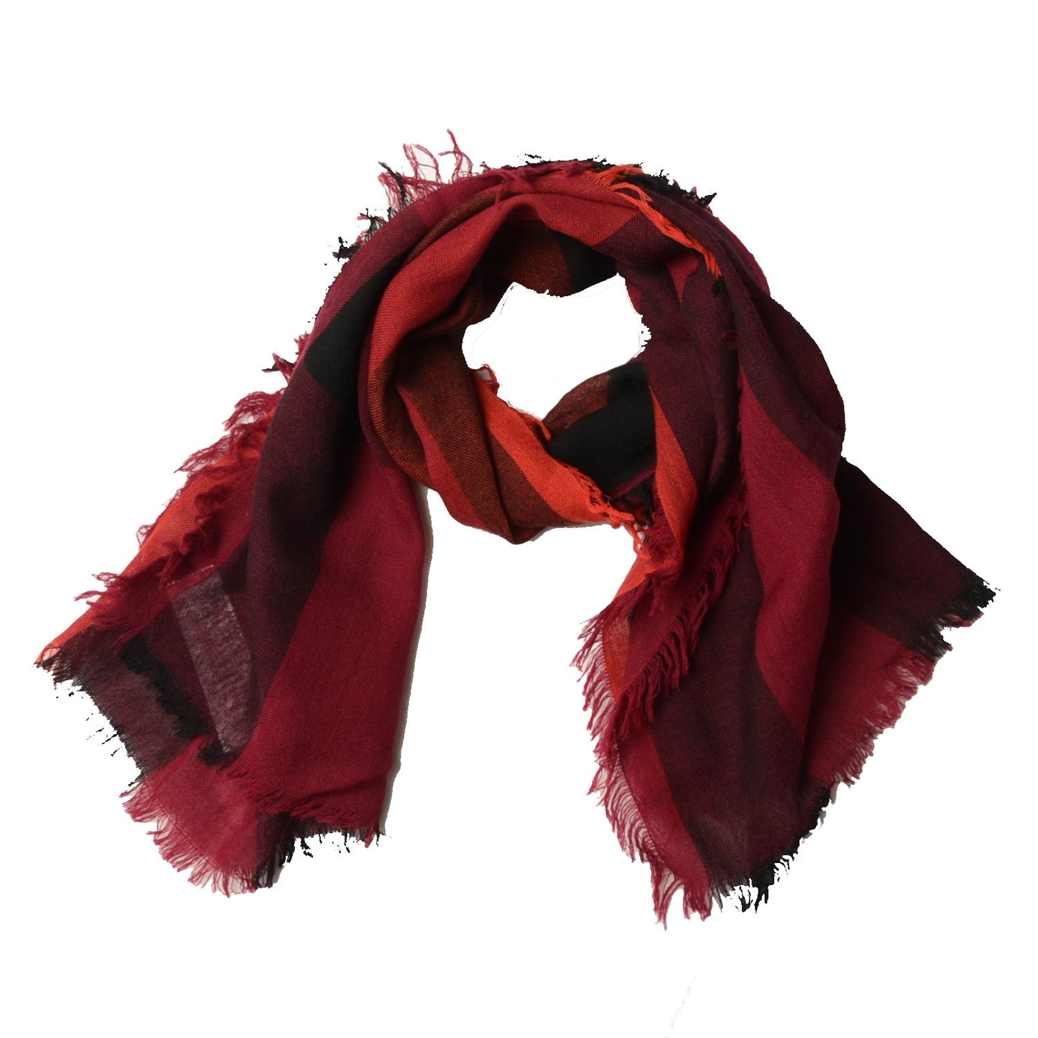 Burberry Merino Wool Mega Check Scarf Bright Russet 1 of 7
