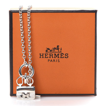 Hermes Sterling Silver Constance Amulette Pendant Necklace 5 of 5
