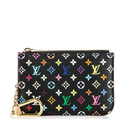 Louis Vuitton Monogram Multicolor Key Pouch Black Grenade 1 of 7