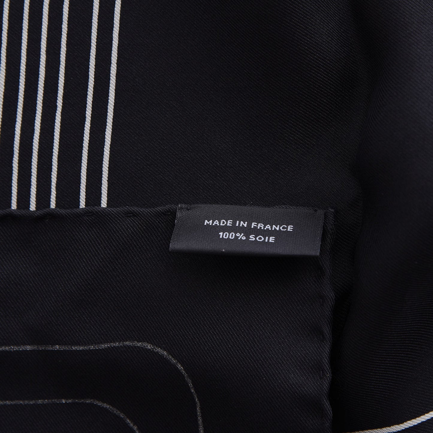 Silk Pegase Paysage Scarf 90 Black Beige