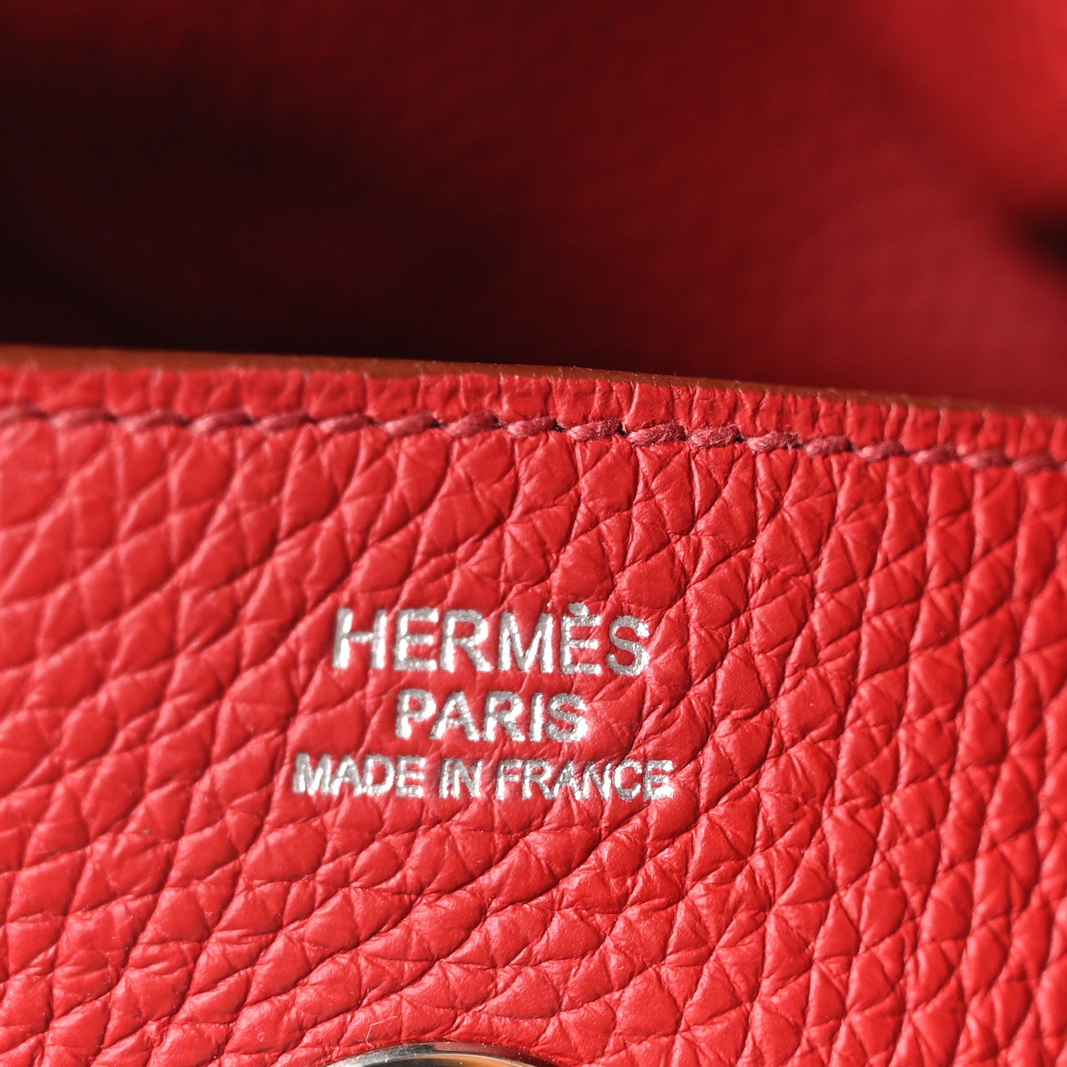 Hermes Taurillon Clemence Lindy 30 Rouge Garance 6 of 11