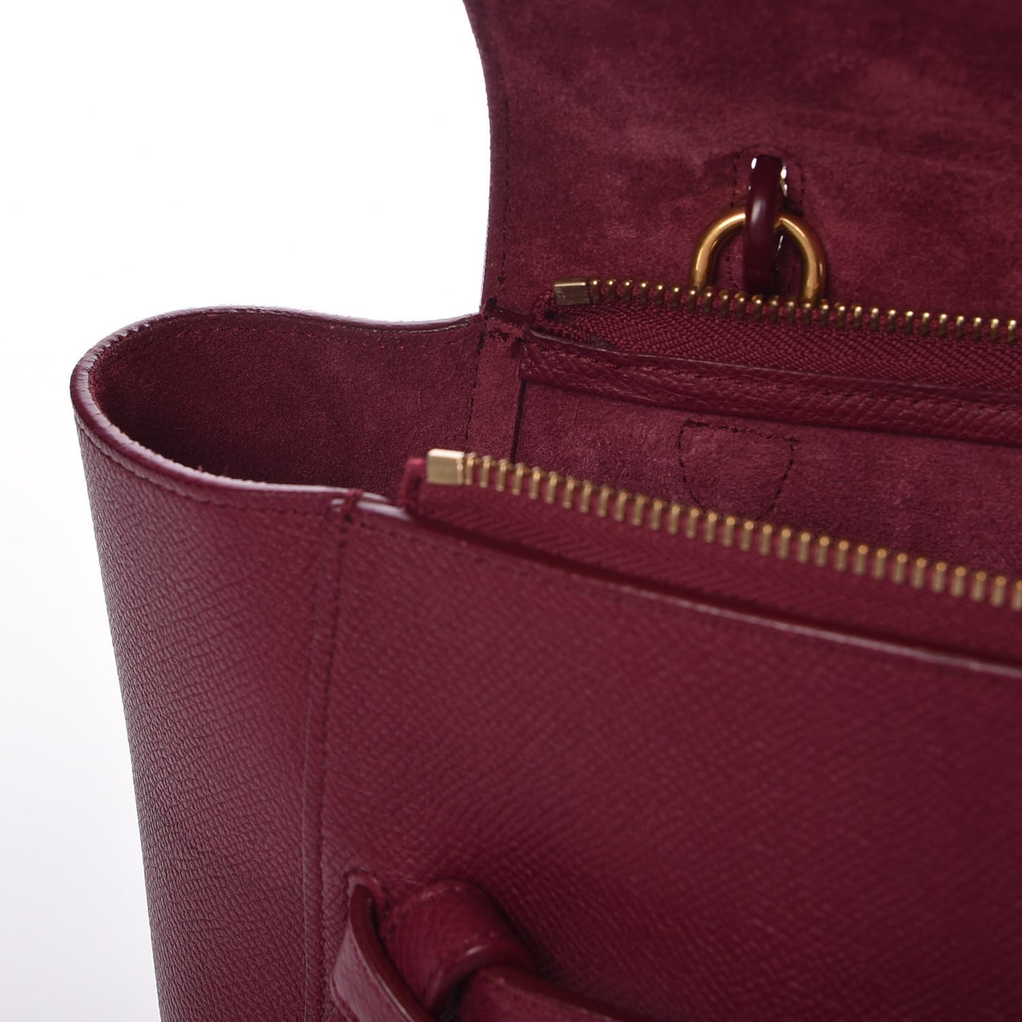 Baby Grained Calfskin Micro Belt Bag Plum