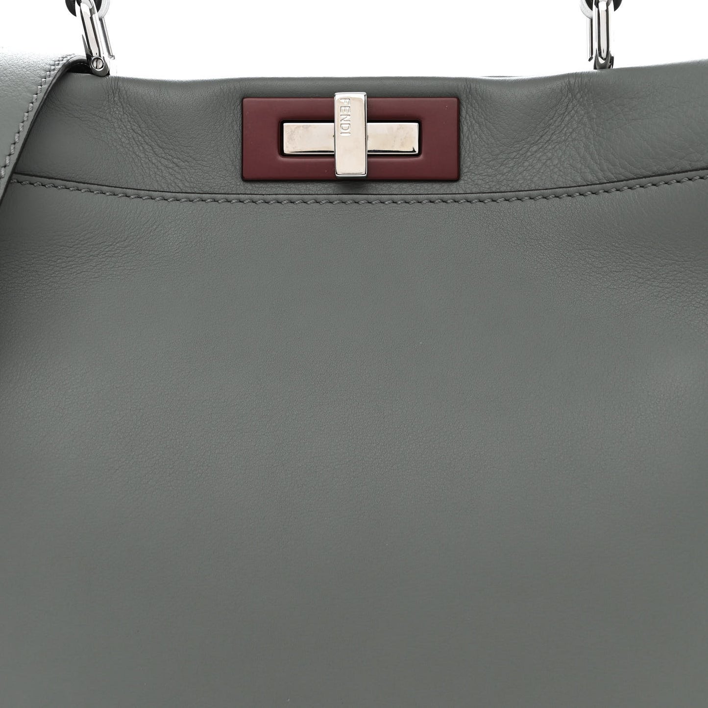 Vitello Seta Shiny Nappa Medium Peekaboo Iconic Satchel Alga Rosa Doll