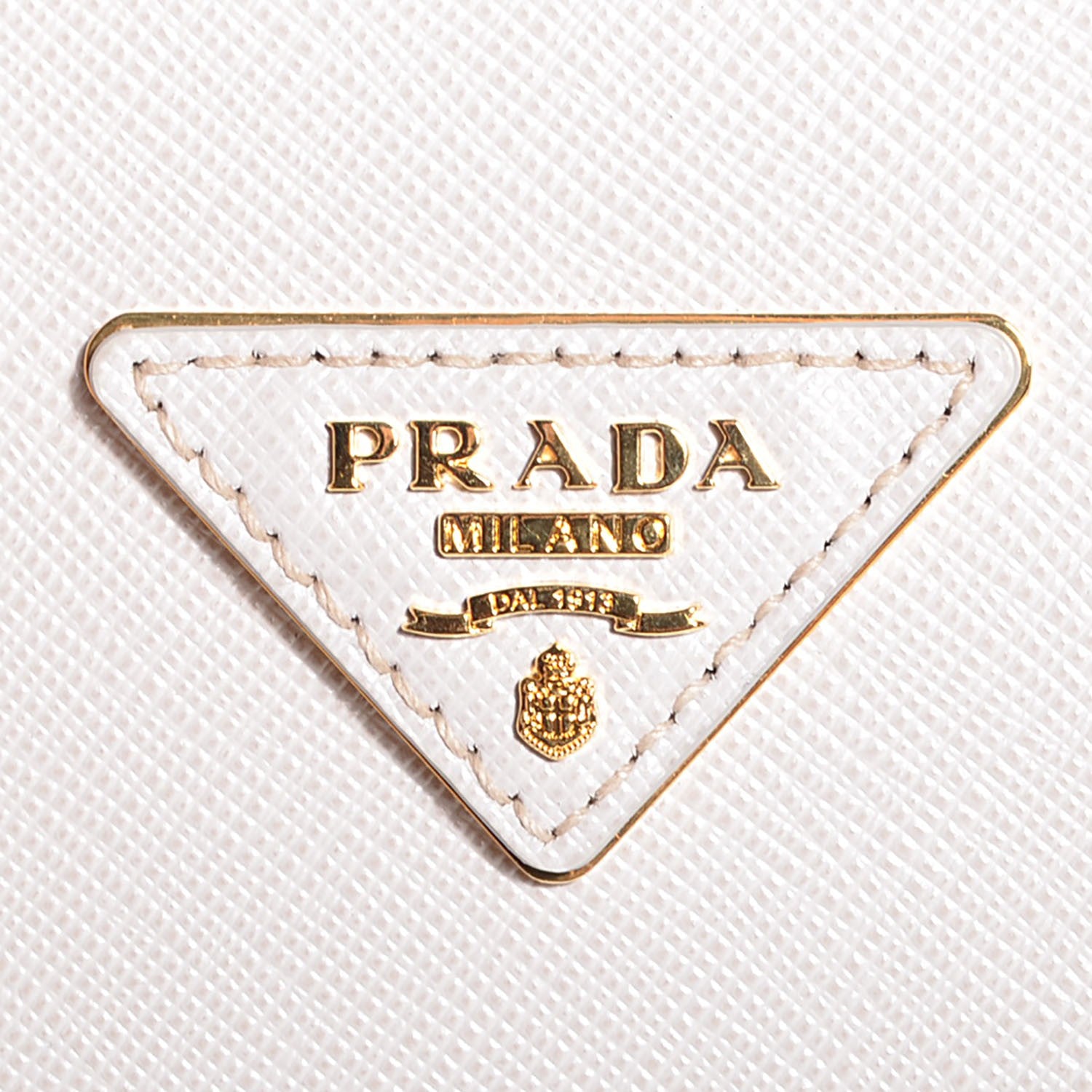 Prada Saffiano Lux Bowler Talco White 6 of 9