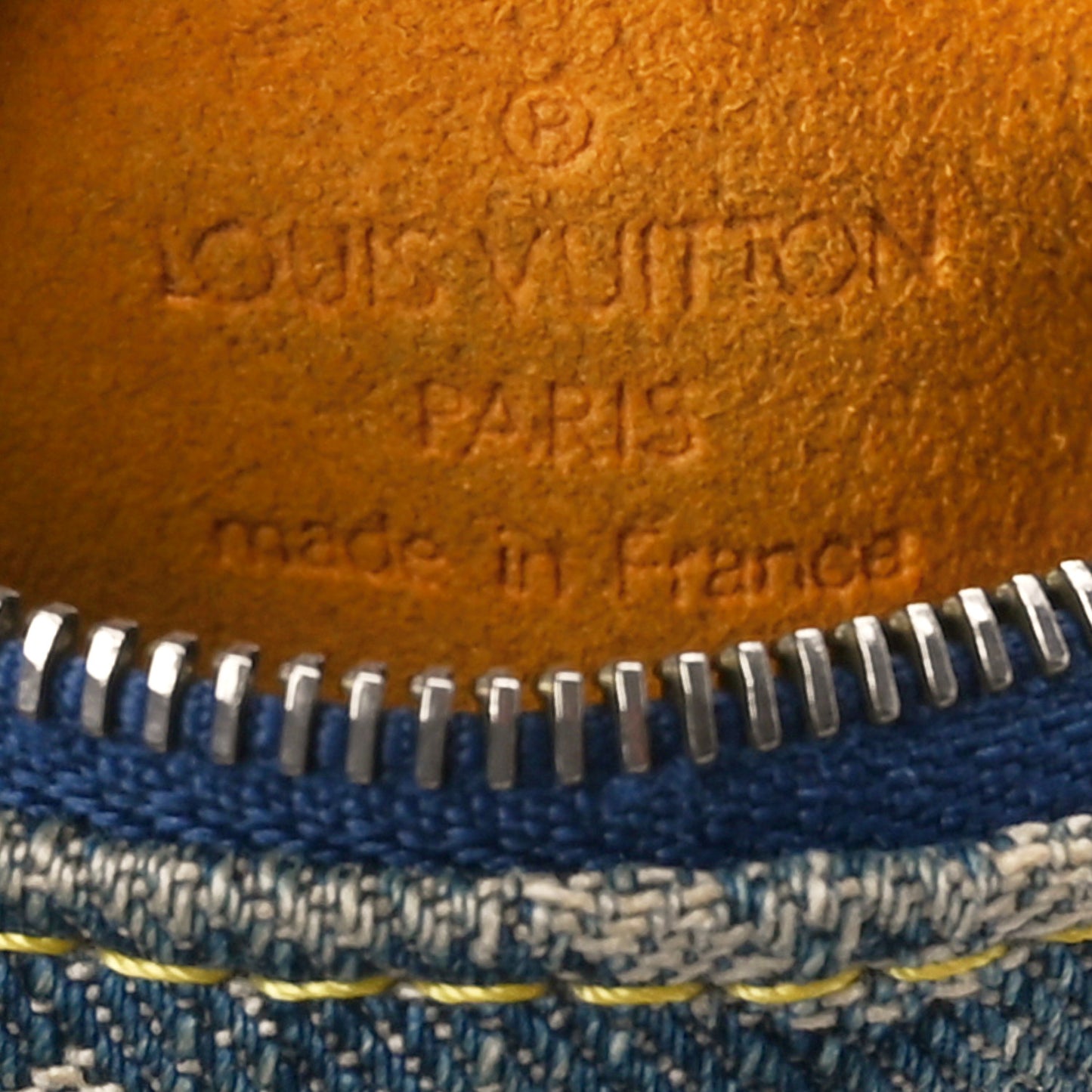 Monogram Denim Pochette Speedy PM Key Holder Blue
