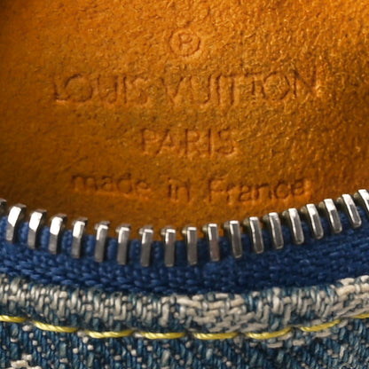 Louis Vuitton Monogram Denim Pochette Speedy PM Key Holder Blue 6 of 10