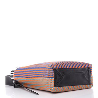 Celine Woven Canvas Small Twisted Cabas Multicolor 5 of 9