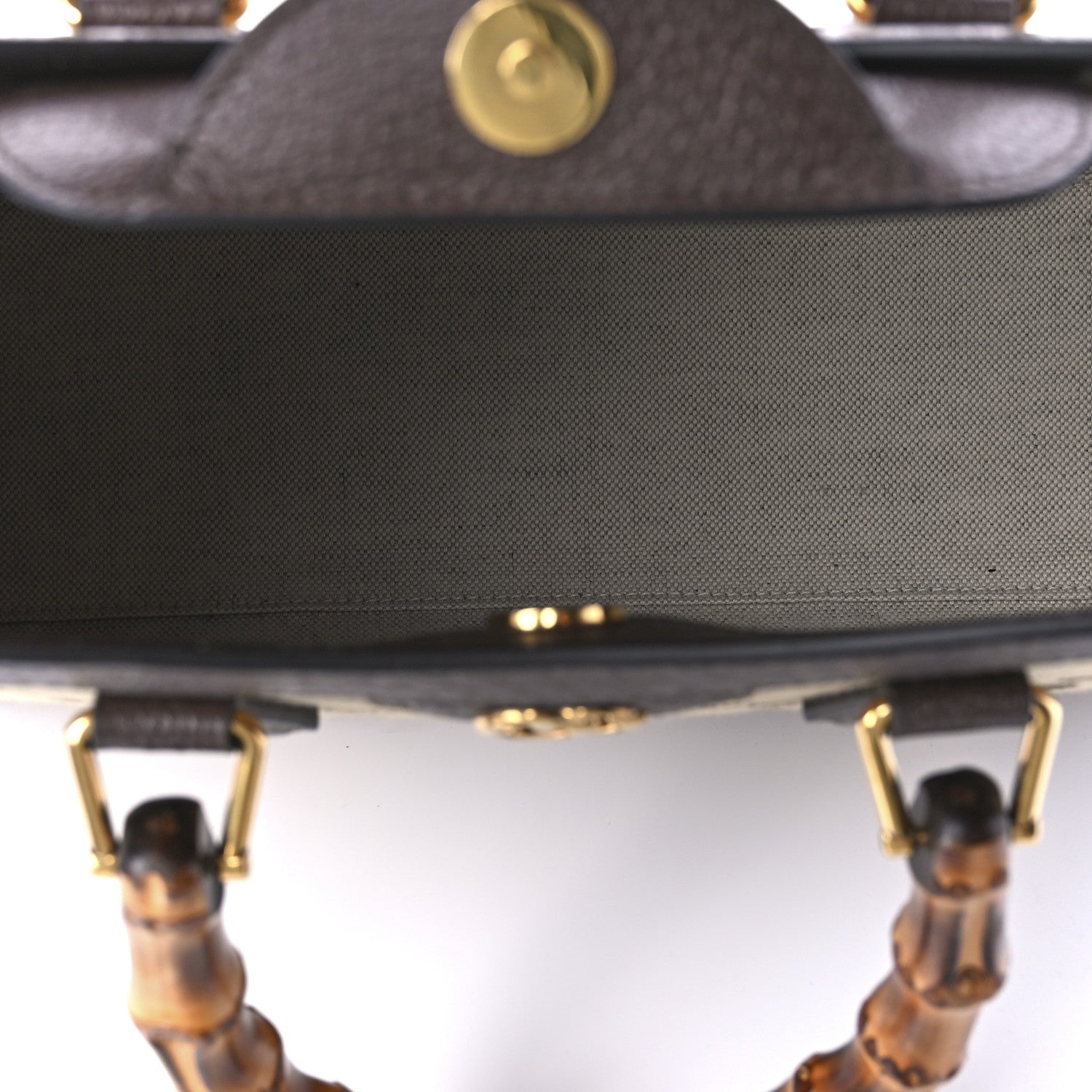 Gucci Monogram Jumbo GG Textured Dollar Calfskin Small Diana Tote Bag Camel Ebony New Acero Pomegranate Red 5 of 9