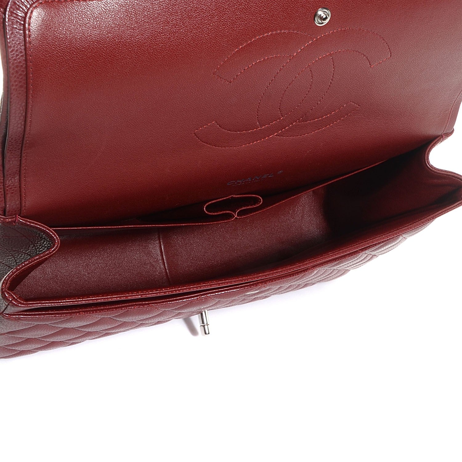 Chanel Caviar Quilted Maxi Double Flap Red 5 of 9