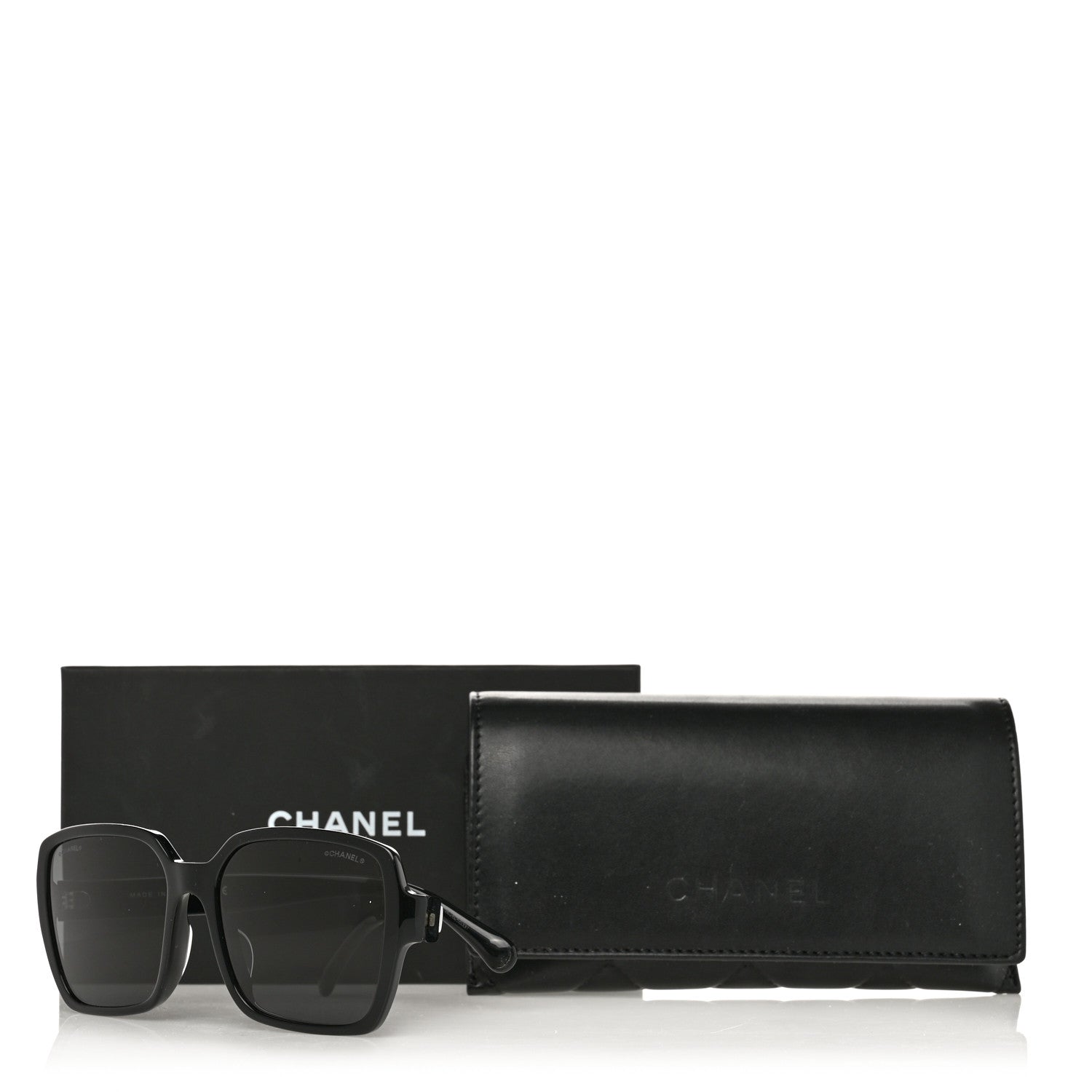 Chanel Acetate Square Sunglasses 5408-A Black 8 of 8