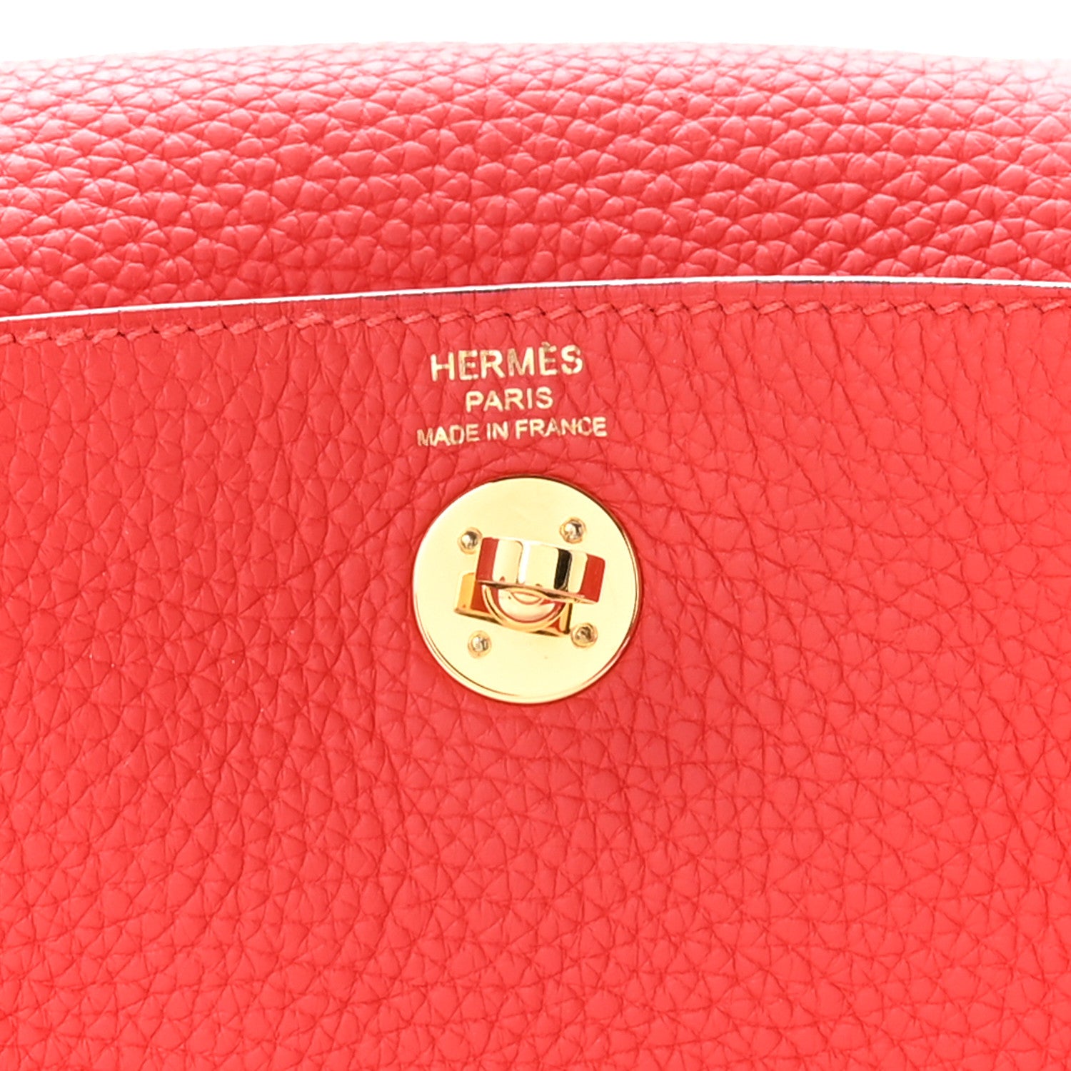 Hermes Taurillon Clemence Mini Lindy 20 Rouge de Coeur 7 of 10