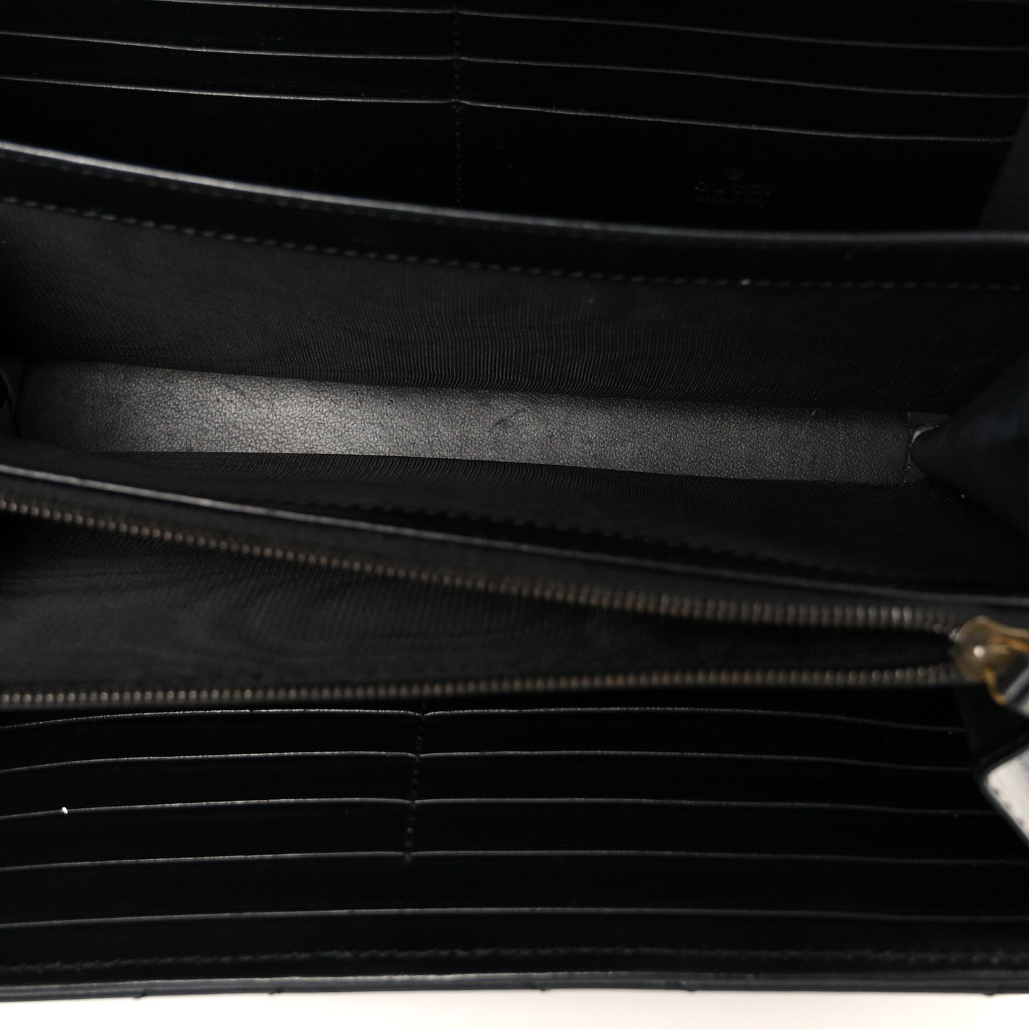 Gucci Calfskin Matelasse GG Marmont Chain Wallet Black 5 of 11