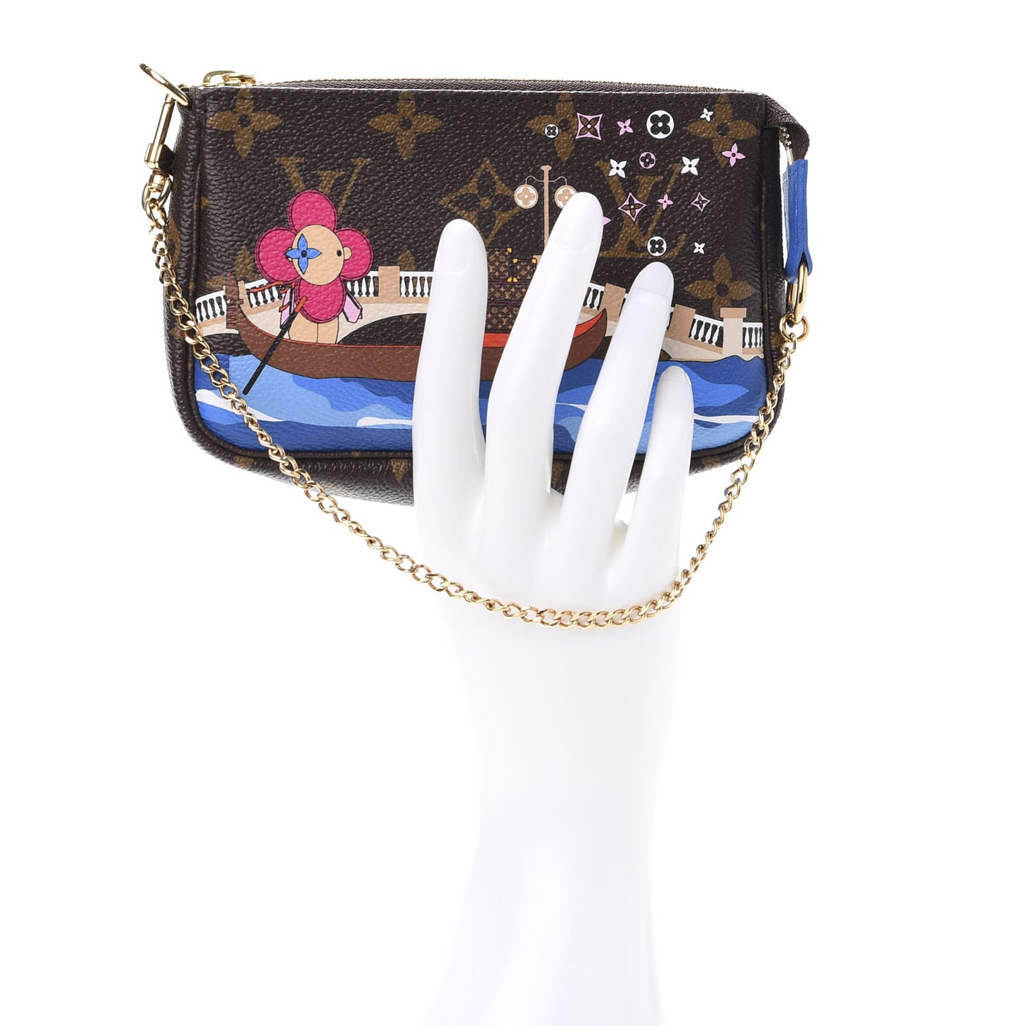 Monogram 2019 Christmas Animation Mini Venice Pochette Accessories Blue