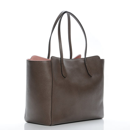Gucci Dollar Calfskin Medium Swing Tote Grey Field Soft Pink 3 of 6