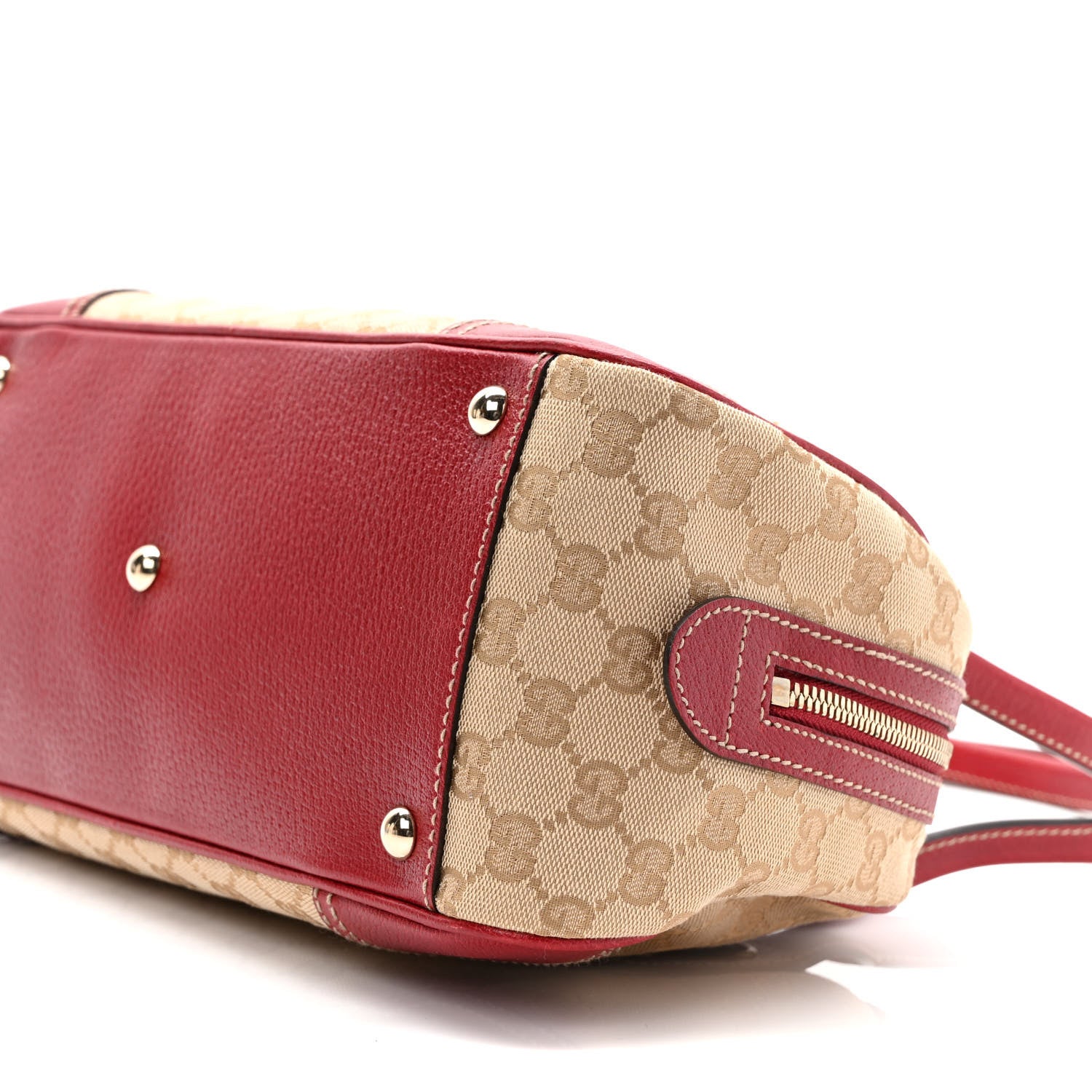 Gucci Monogram Small Princy Satchel Red 7 of 9