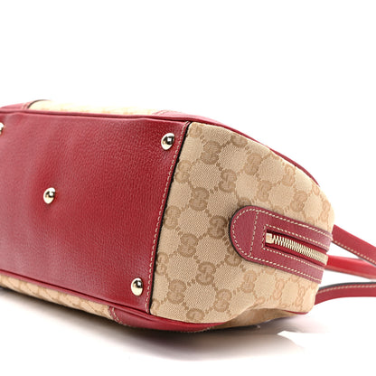 Gucci Monogram Small Princy Satchel Red 7 of 9