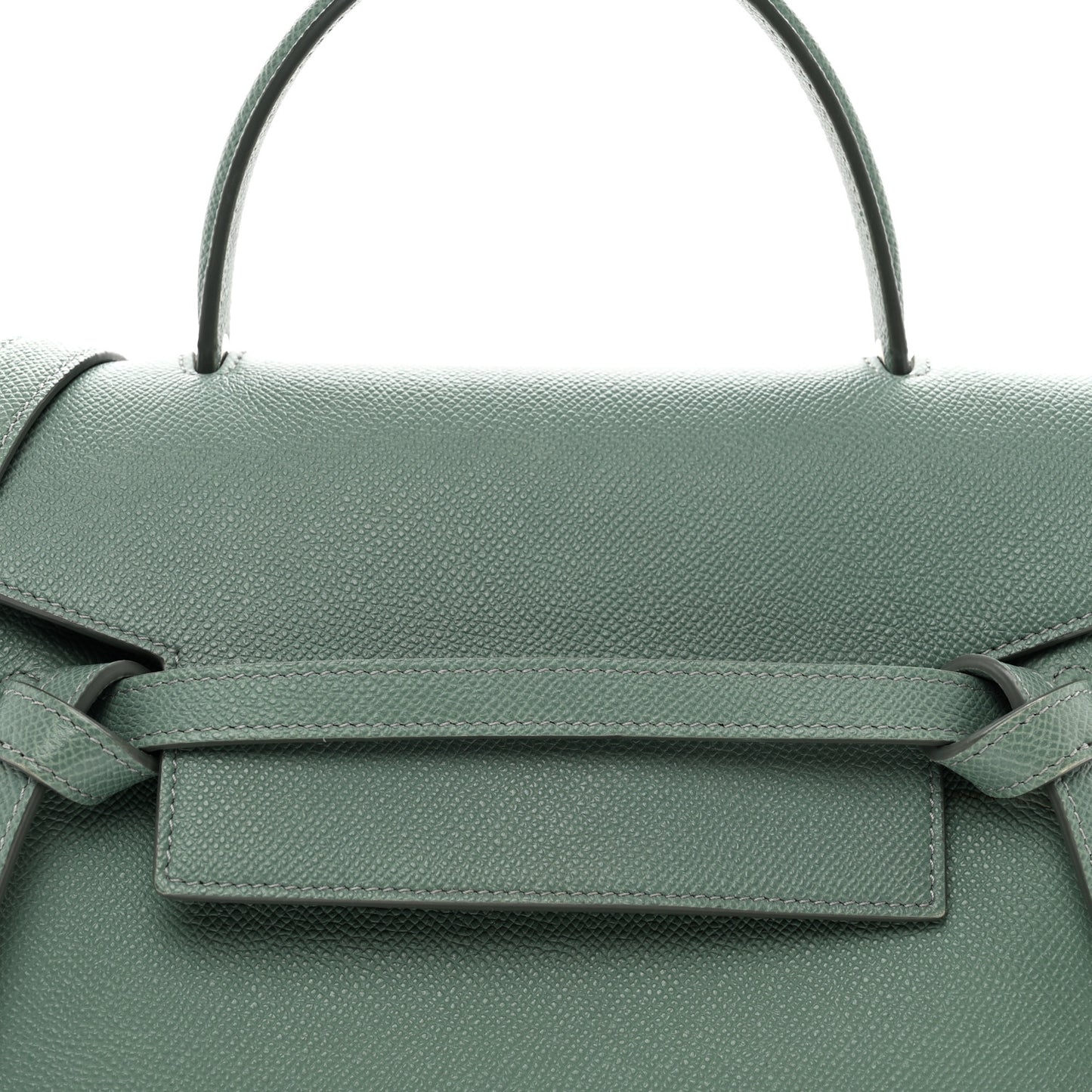 Grained Calfskin Micro Belt Bag Celadon