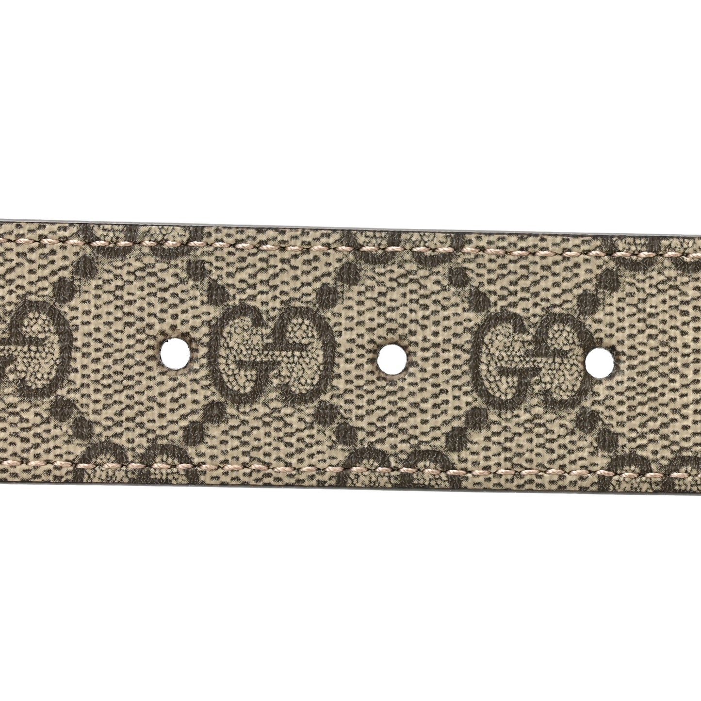 GG Supreme Monogram Plutone Calfskin Double G Reversible 30mm Belt 85 34 Beige Ebony Brown