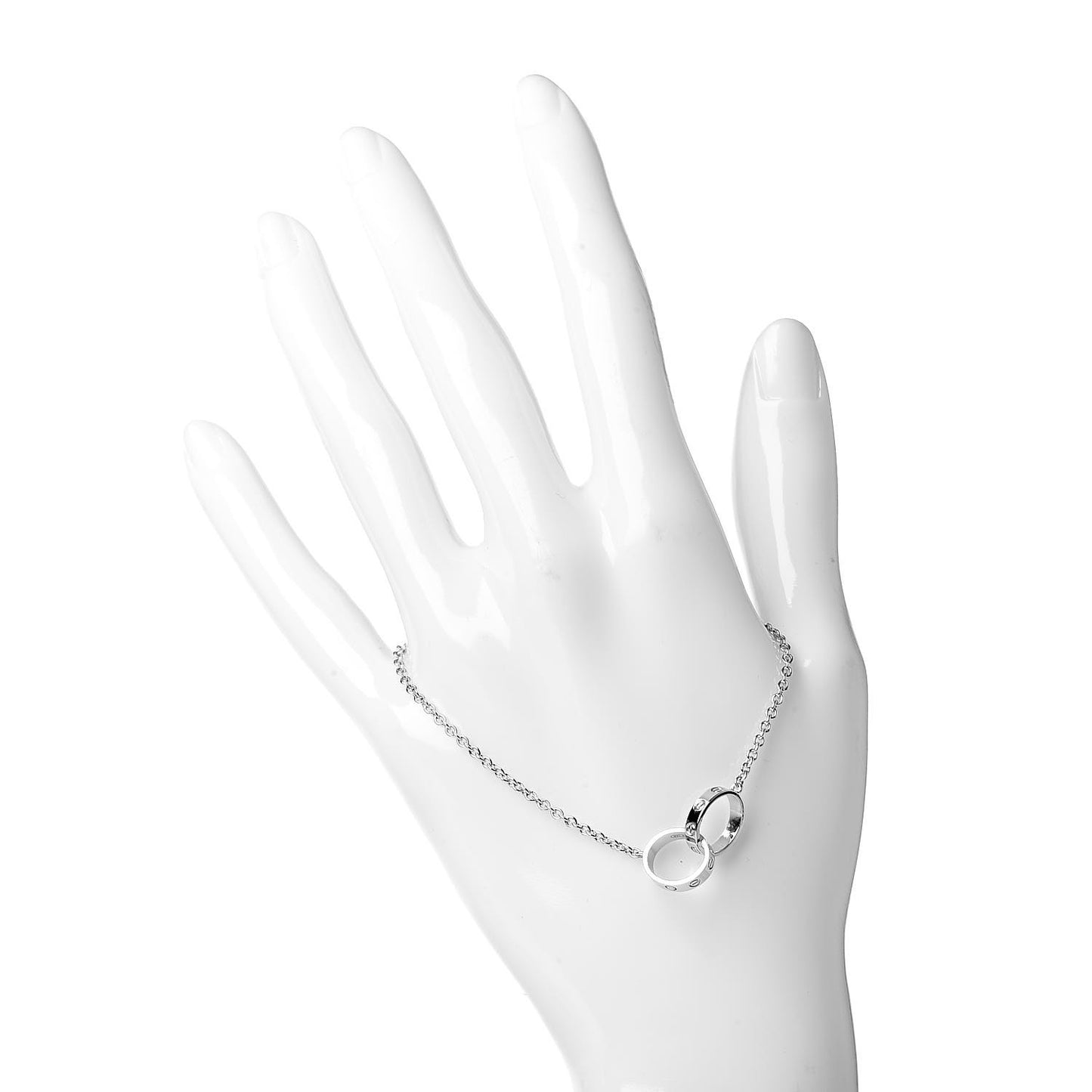 18K White Gold Interlocking LOVE Bracelet