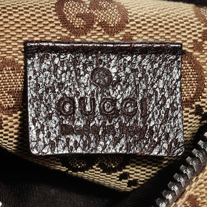 Gucci GG Monogram Web Double Pocket Belt Bag Dark Brown 6 of 8