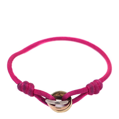 Cartier 18K Pink Yellow White Gold Trinity Adjustable Cord Bracelet Pink 1 of 12