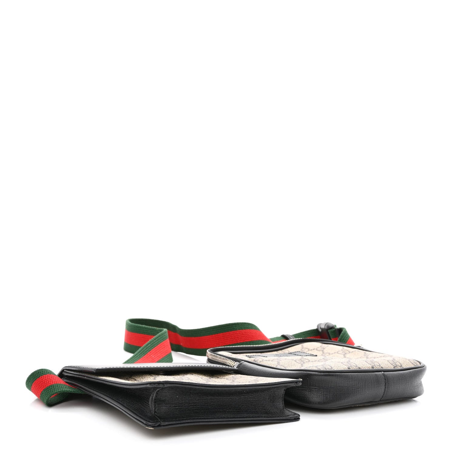 Gucci GG Supreme Monogram Web Belt Bag Black 3 of 14