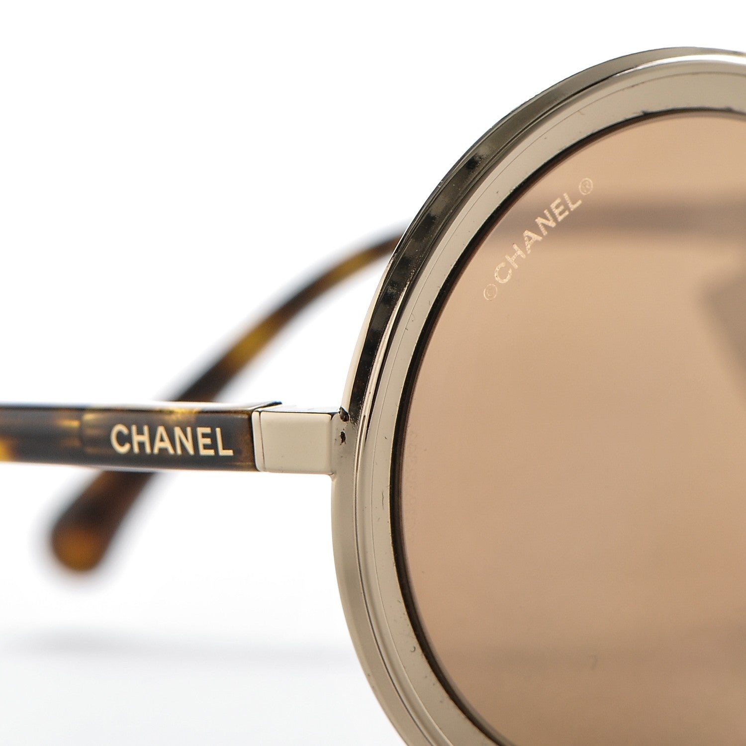 Chanel Round Mirror Sunglasses 4226 Pale Gold 6 of 7