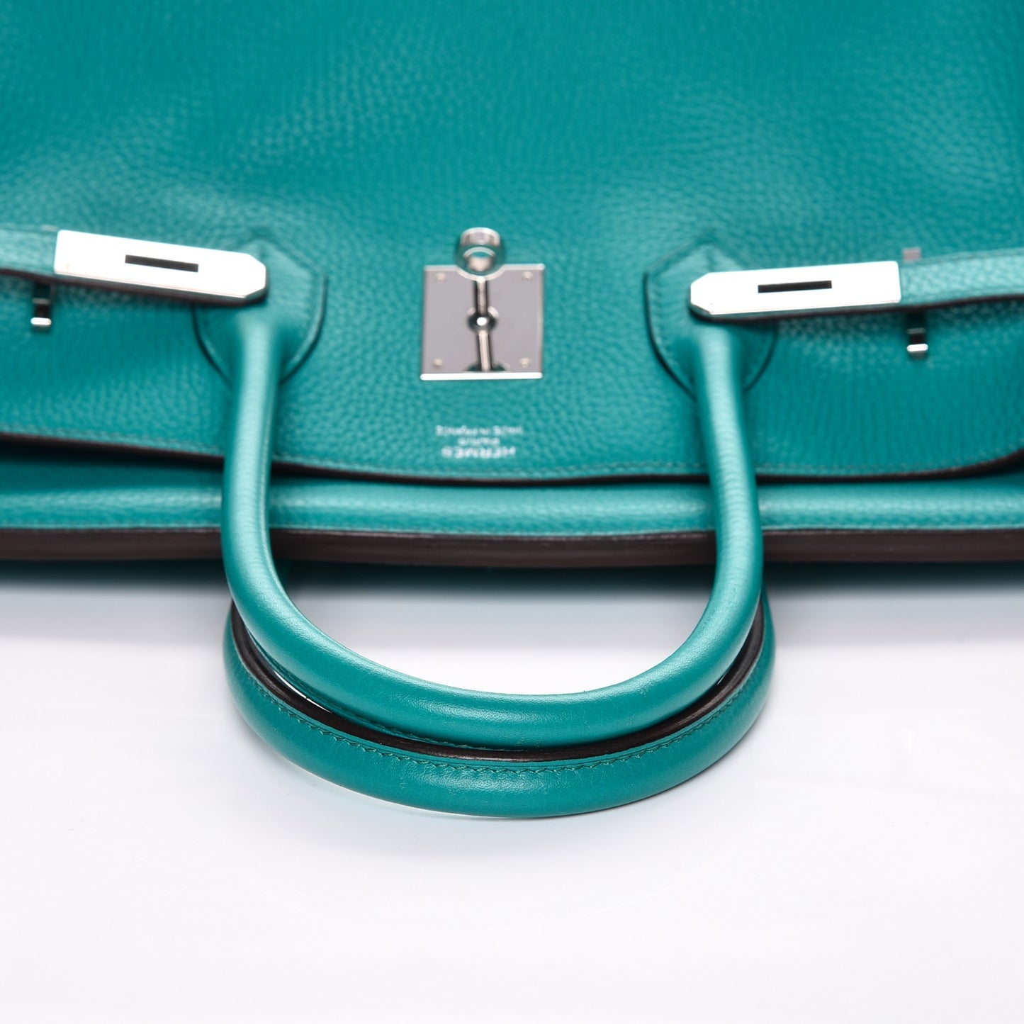 Taurillon Clemence Birkin 35 Bleu Paon