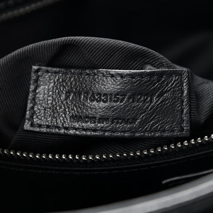 Saint Laurent Crinkled Calfskin Matelasse Monogram Large Niki Chain Satchel Black 8 of 12
