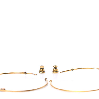 Christian Dior Metal J'Adior Hoop Earrings Aged Gold 3 of 6
