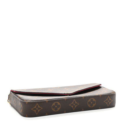 Louis Vuitton Monogram Pochette Felicie Chain Wallet Fuchsia 4 of 10