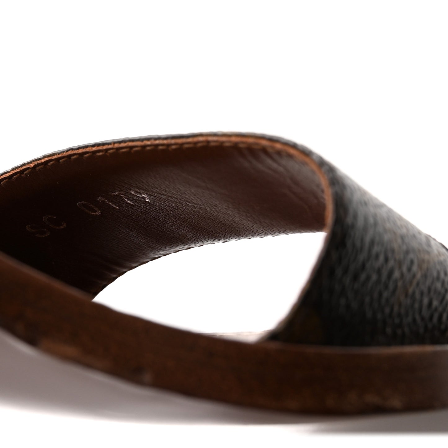 Calfskin Monogram Passenger Sandals 37 Cognac