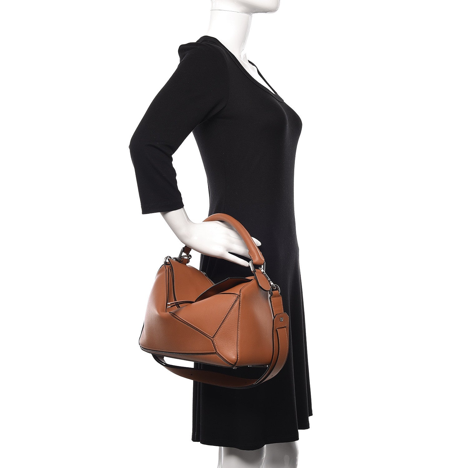 Loewe Calfskin Medium Puzzle Bag Tan 3 of 10