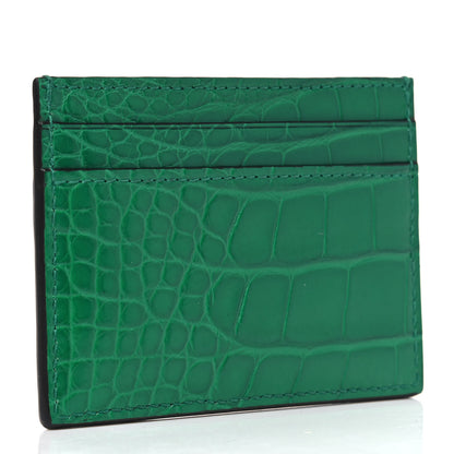 Gucci Alligator GG Marmont Card Holder Emerald 2 of 4