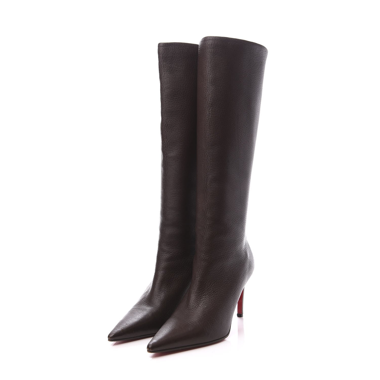 Christian Louboutin Calfskin 85 Knee High Boot 35 Dark Brown 2 of 10