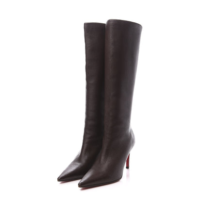 Christian Louboutin Calfskin 85 Knee High Boot 35 Dark Brown 2 of 10