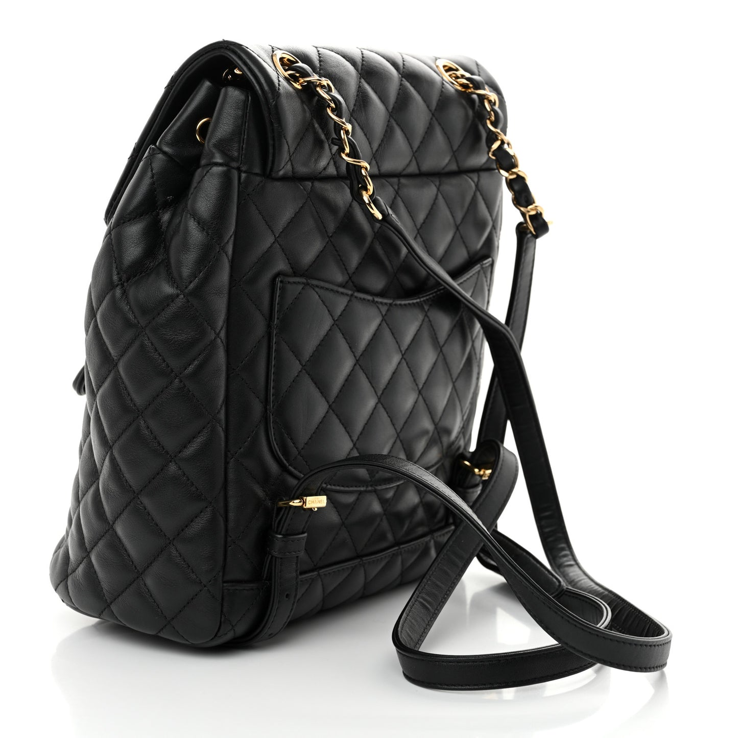 Calfskin Quilted Small Urban Spirit Backpack Black