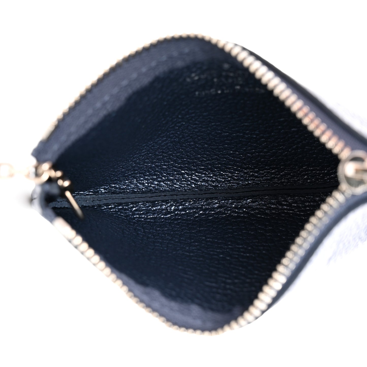 Metallic Empreinte Monogram Giant Key Pouch Navy Nacre