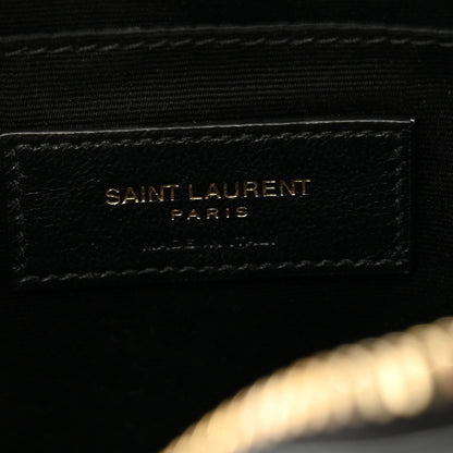 Saint Laurent Calfskin Matelasse Monogram Lou Camera Bag Black 6 of 13