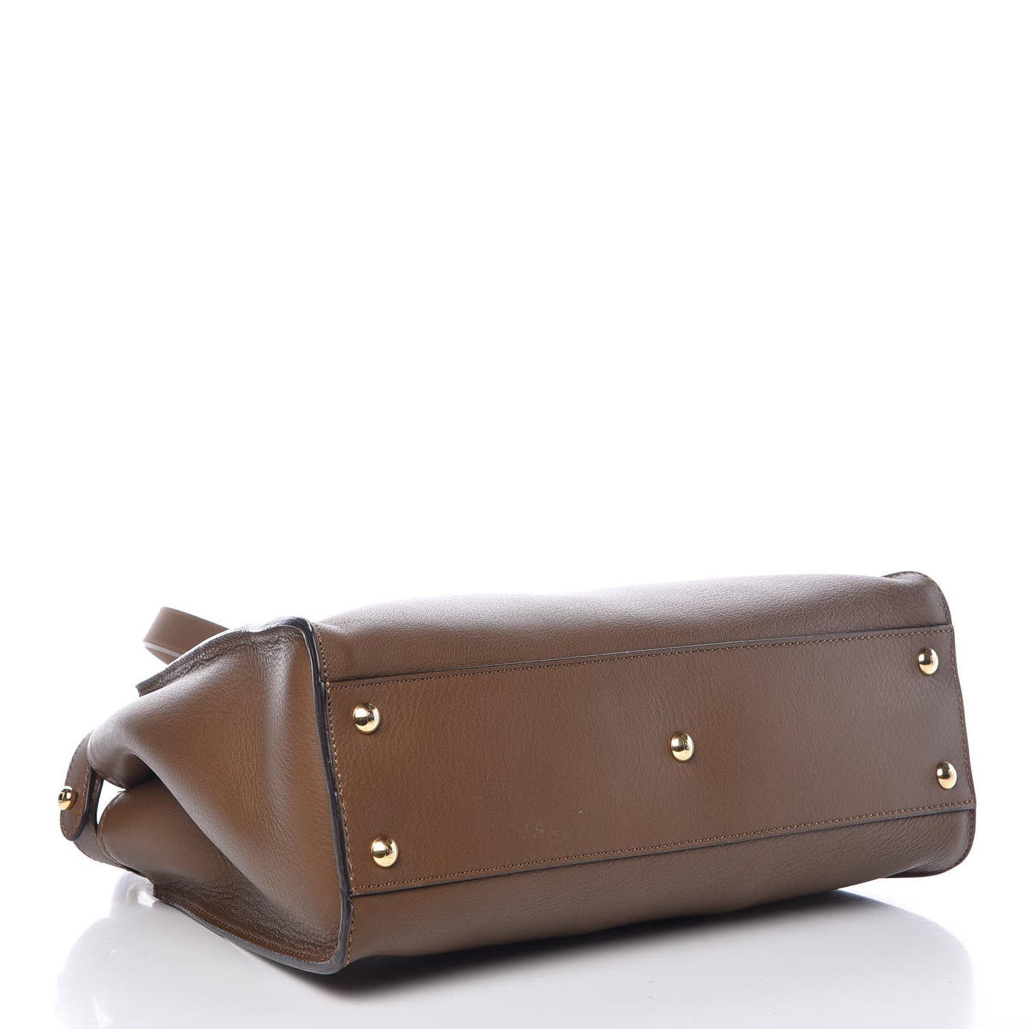 Vitello Seta Fabric Jacquard Pequin Medium Peekaboo Iconic Satchel Foresta Tobacco