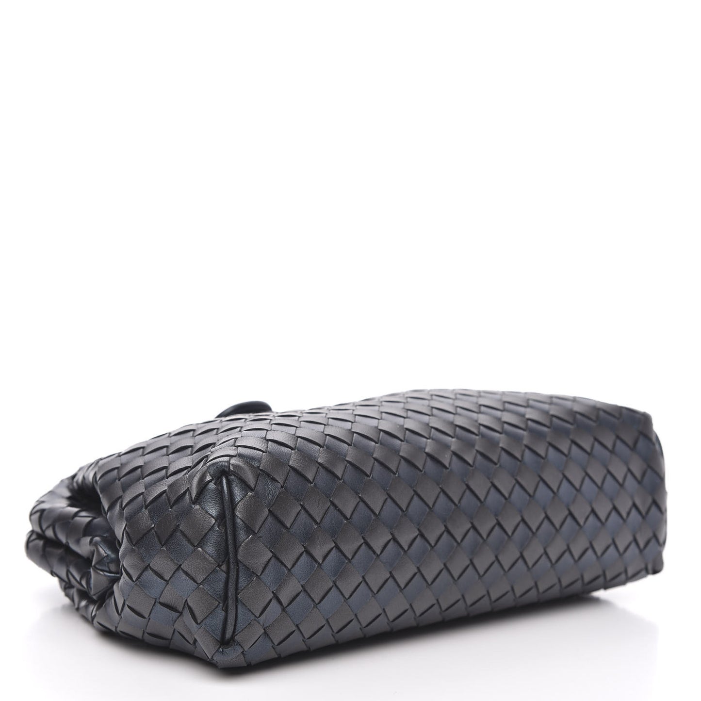 Metallic Nappa Intrecciato The Lauren 1980 Clutch Quetsche Antique Silver