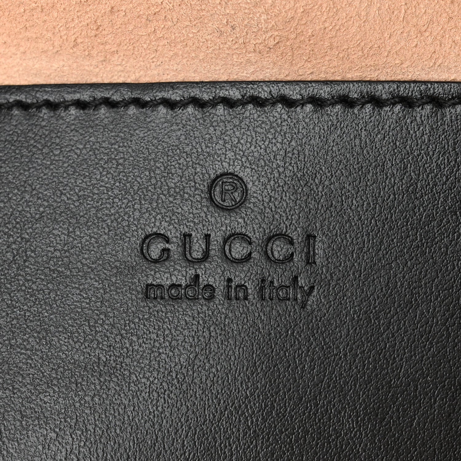 Gucci Calfskin Matelasse Aria Small GG Marmont Chain Shoulder Bag Black 6 of 9