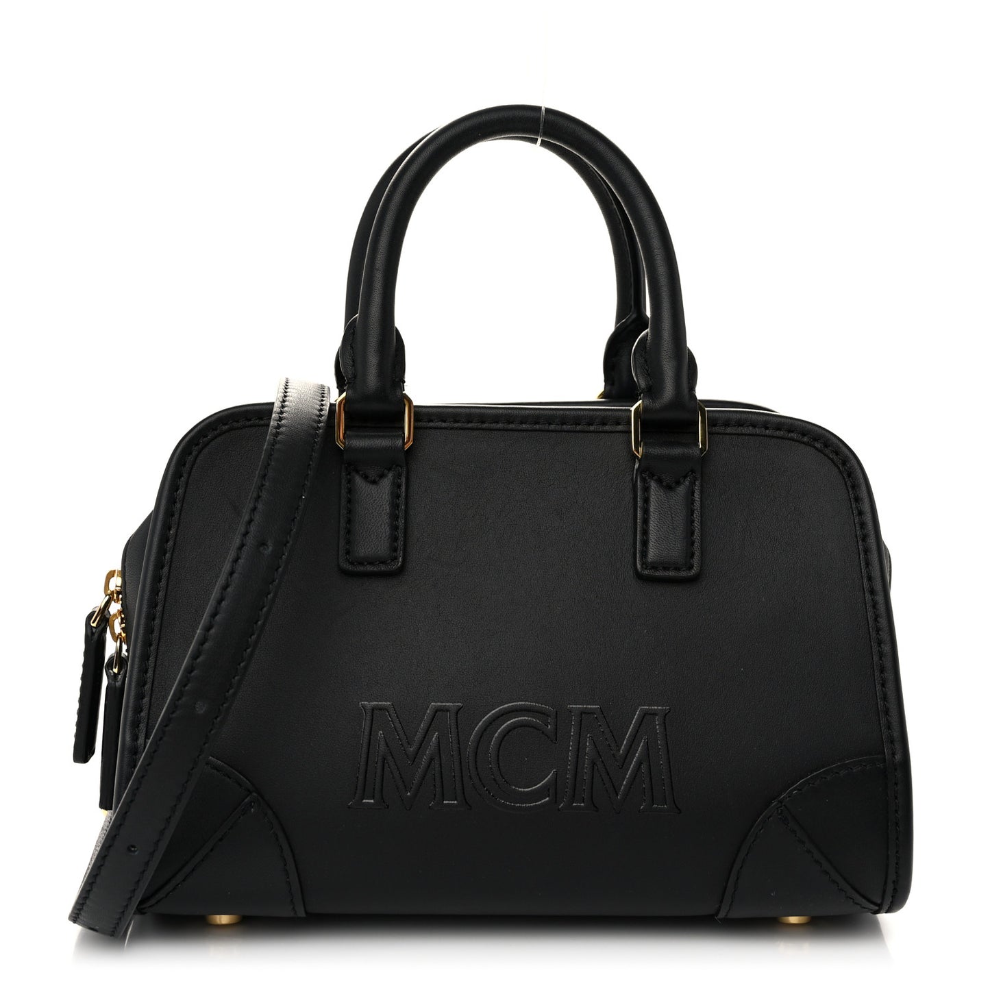 Calfskin Mini Aren Boston Bag Black