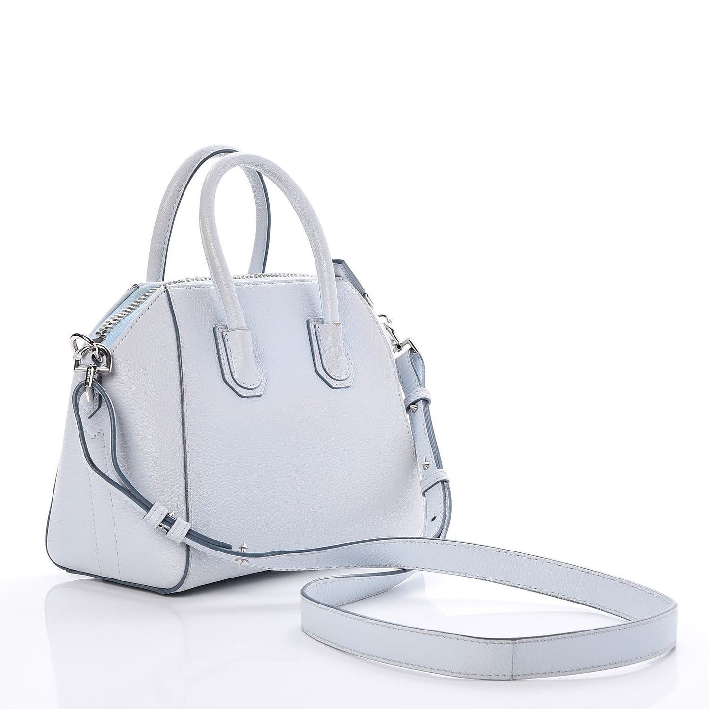 Sugar Goatskin Mini Antigona Light Blue