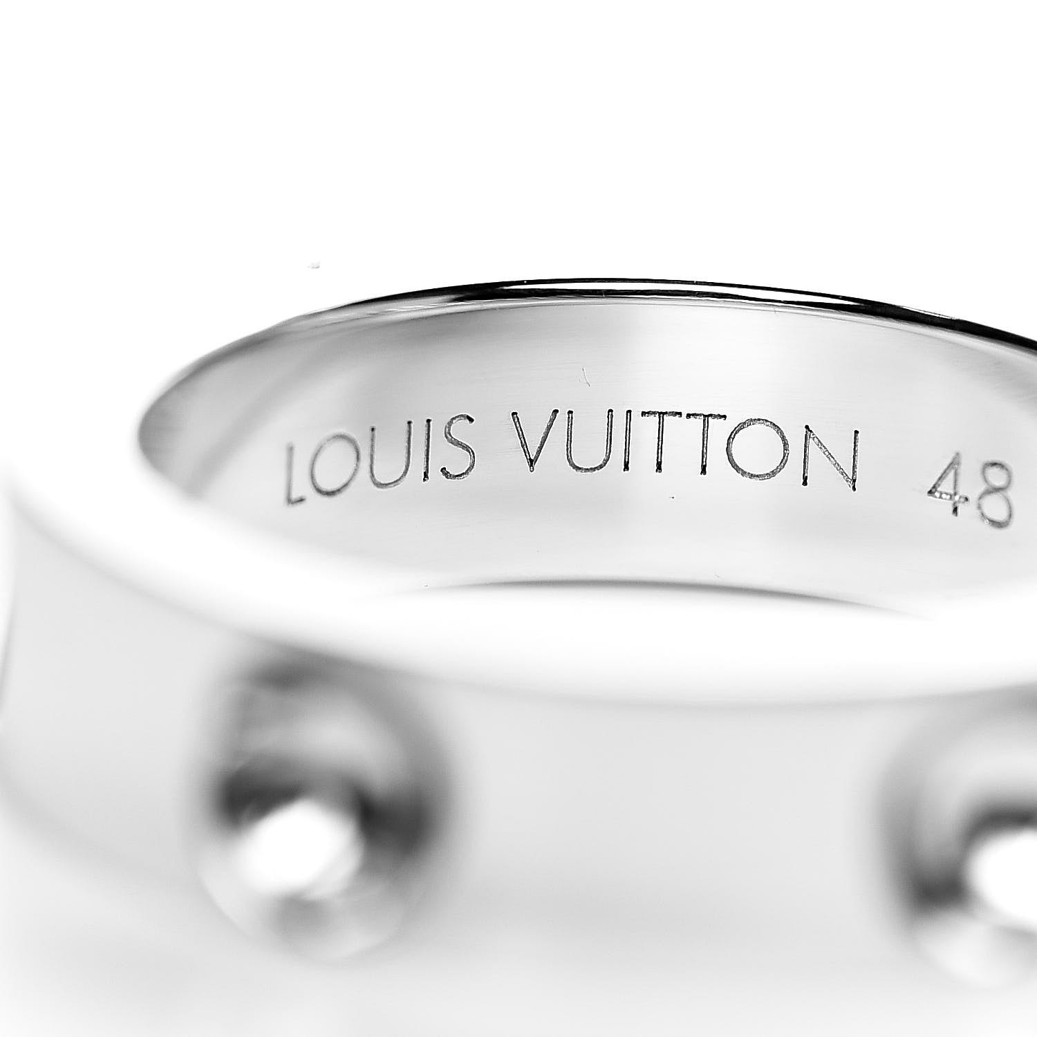 Louis Vuitton 18K White Gold Empreinte Ring 48 4.5 4 of 6