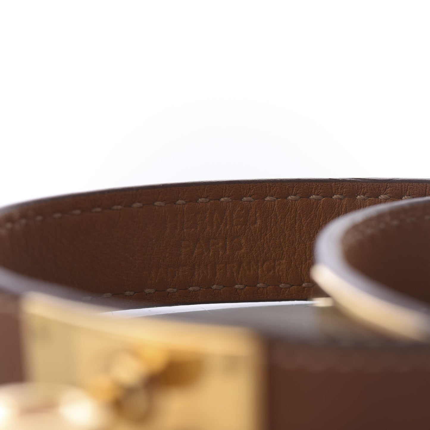 Barenia Kelly Double Tour Bracelet S Fauve