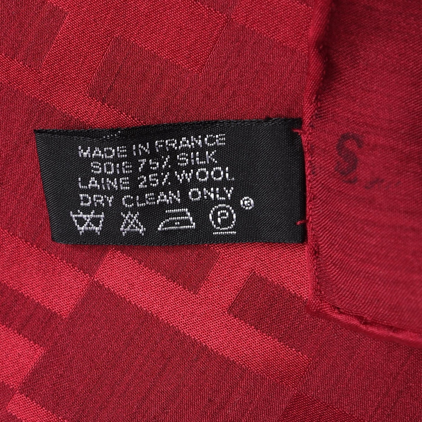 Silk Wool Faconnee Grand H Scarf